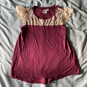 Maroon & Pink lace tank Size XS